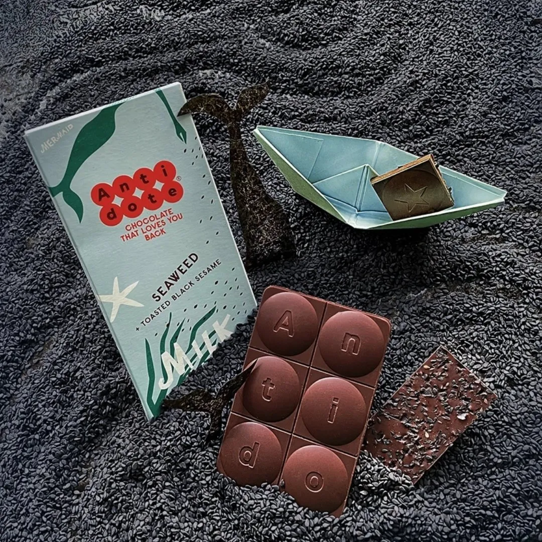 Antidote Chocolate Mermaid: Seaweed + Black Sesame Milk Choc