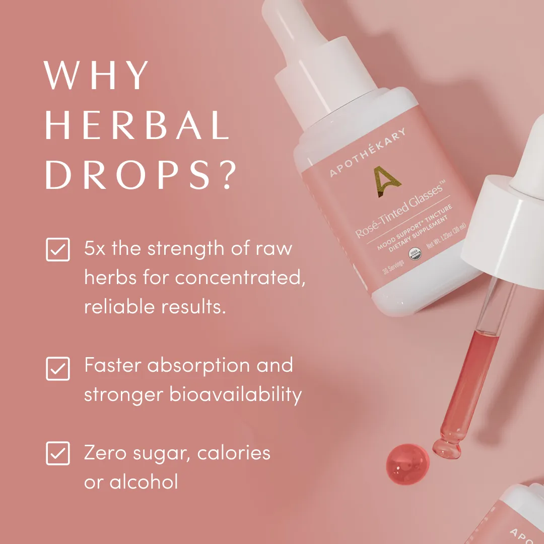 Rosé-Tinted Glasses™ Non-Alcoholic Rosé Wine Inspired Herbal Drops (4.07 fl oz/100 ml)