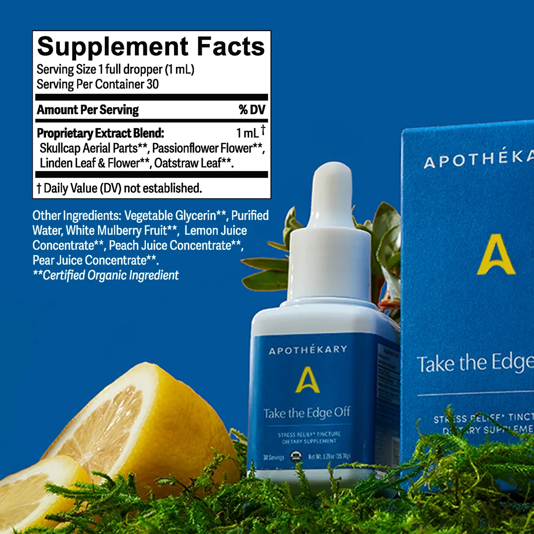 Take the Edge Off™ Non-Alcoholic White Wine Inspired Herbal Drops (4.07 fl oz/100 ml)