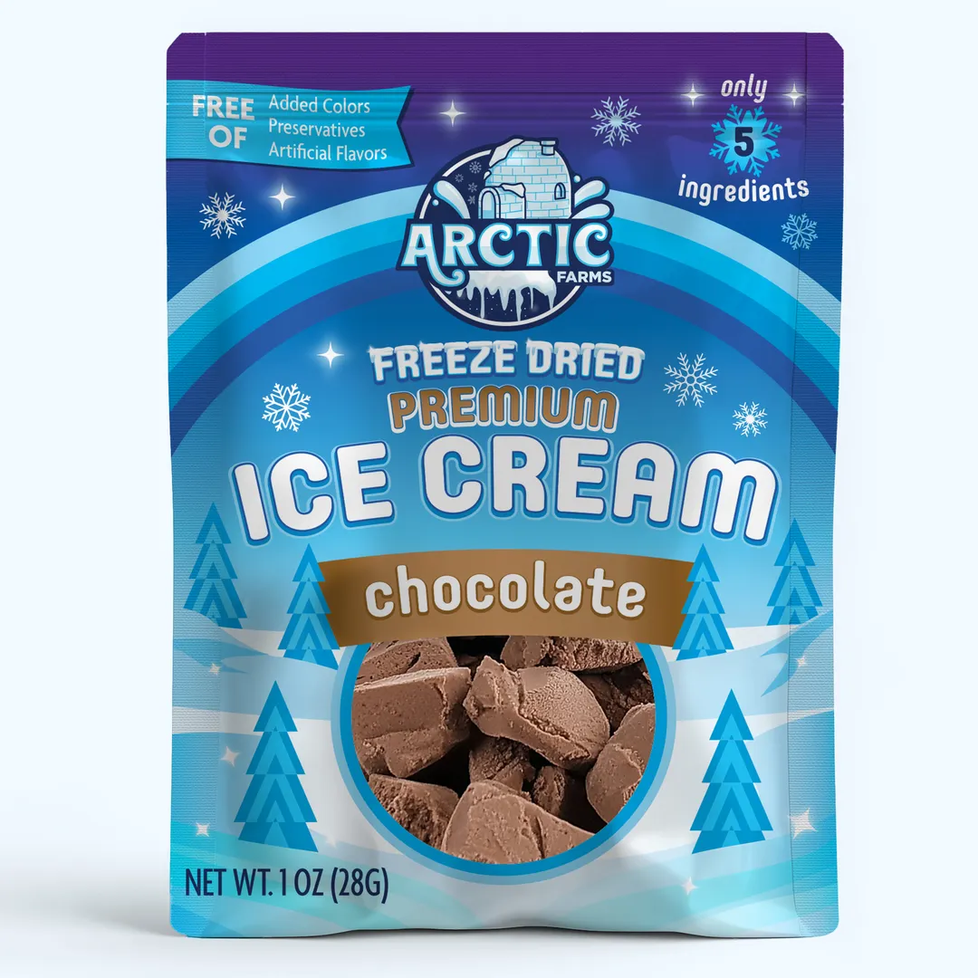 Premium Freeze Dried Ice Cream (Clean Label) (Chocolate) (Small Bag, 1oz)