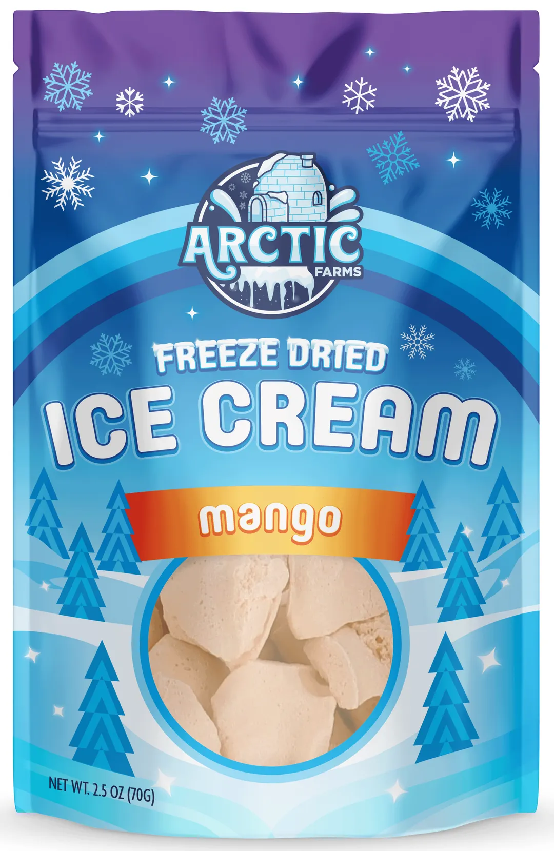 Freeze Dried Ice Cream (Mango) (Large Bag, 2.5oz)