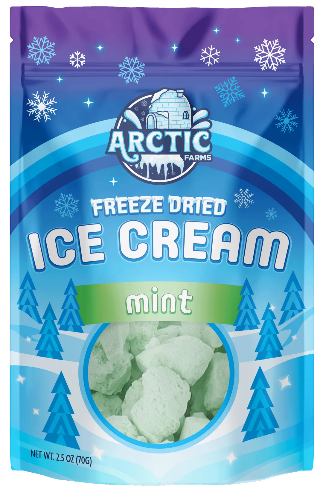 Freeze Dried Ice Cream (Mint) (Large Bag, 2.5oz)