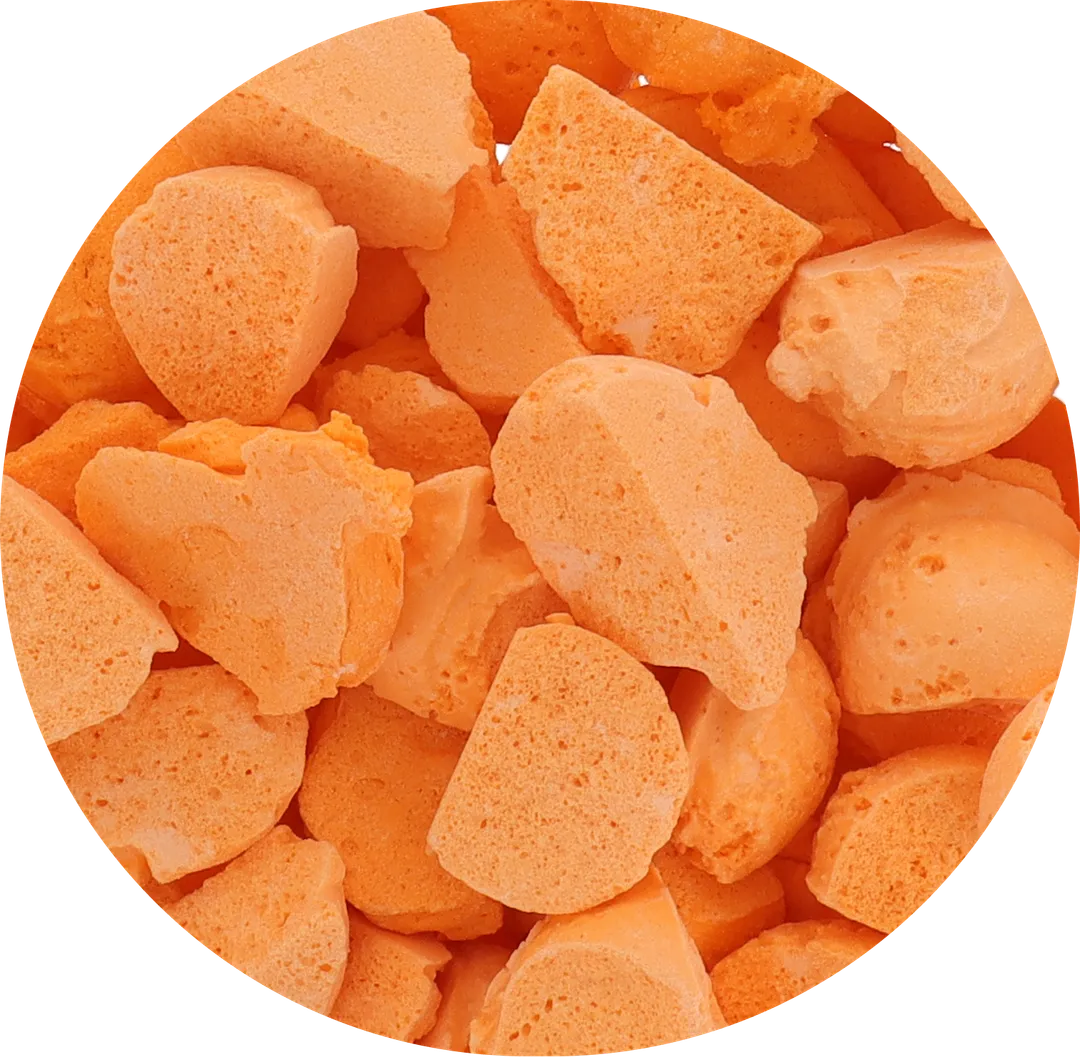 Freeze Dried Ice Cream (Orange) (Large Bag, 2.5oz)