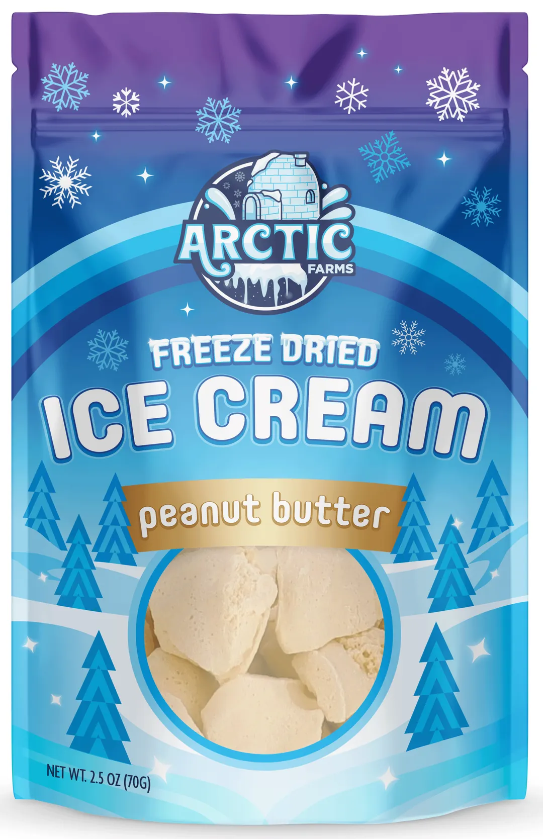 Freeze Dried Ice Cream (Peanut Butter) (Large Bag, 2.5oz)