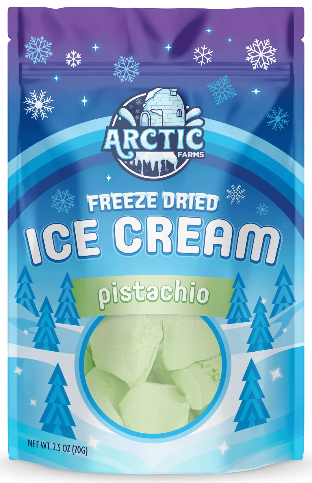 Freeze Dried Ice Cream (Pistachio) (Large Bag, 2.5oz)