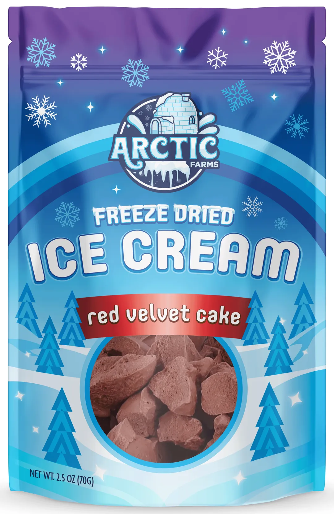 Freeze Dried Ice Cream (Red Velvet Cake) (Large Bag, 2.5oz)