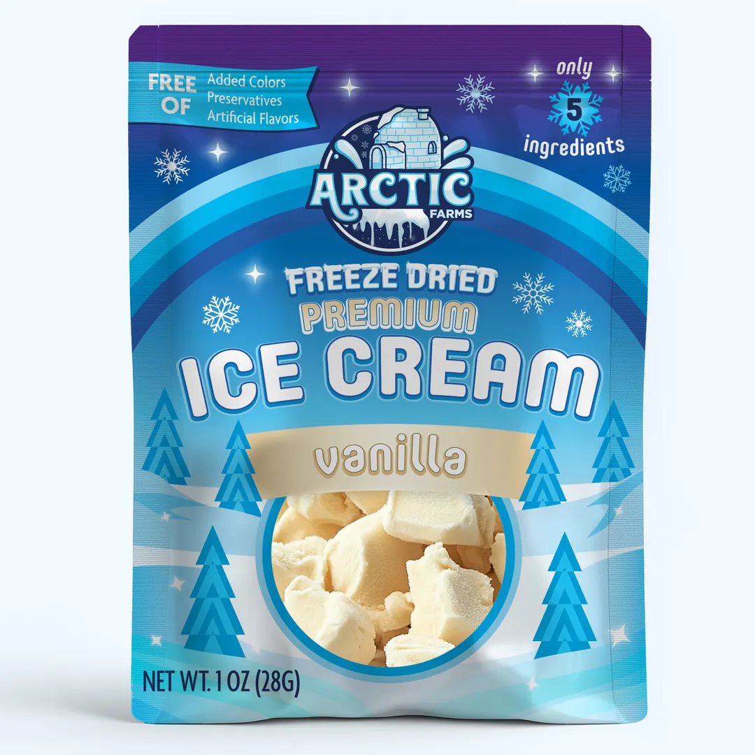 Premium Freeze Dried Ice Cream (Clean Label) (Vanilla) (Small Bag, 1oz)