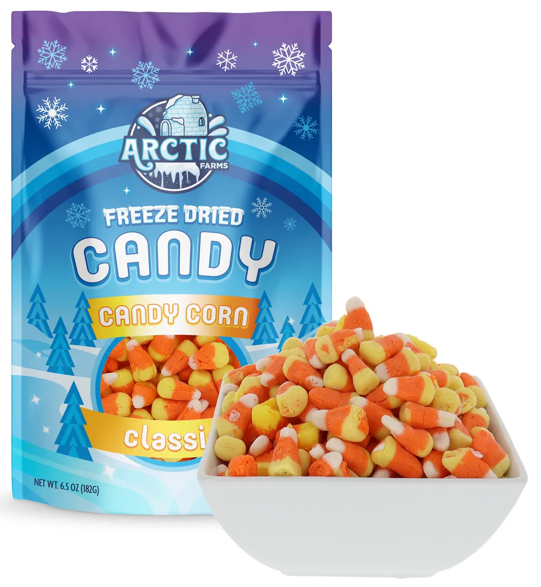 6.5oz Freeze-Dried Crunchy Hard Candy Corn Halloween Treat