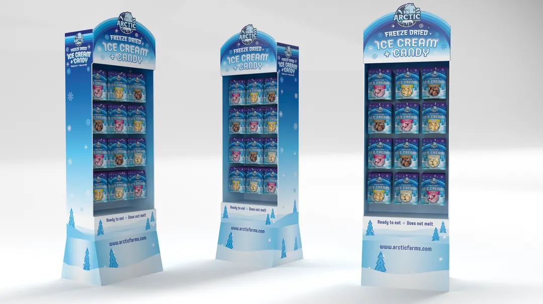 Freeze Dried Ice Cream & Candy Floor Stand