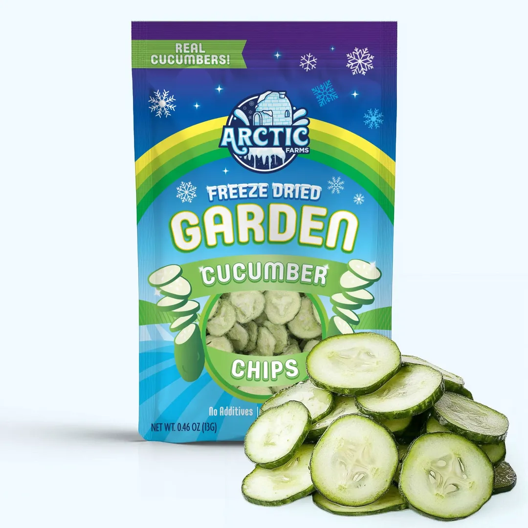 Freeze Dried Cucumber Chips (100% Real Veggie) (Large Bag)
