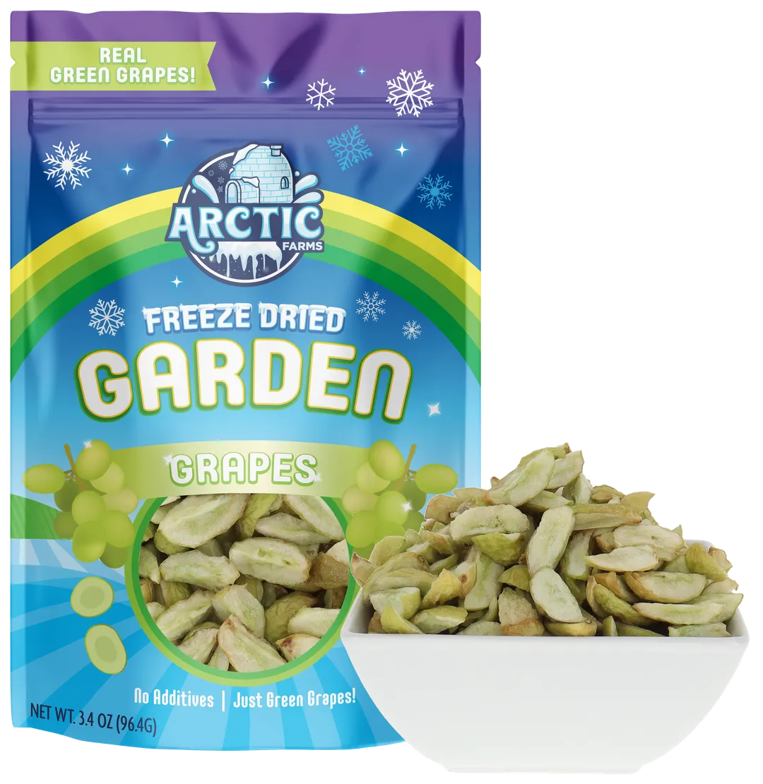Freeze Dried Green Grapes (100% Real Fruit) (Small Bag)