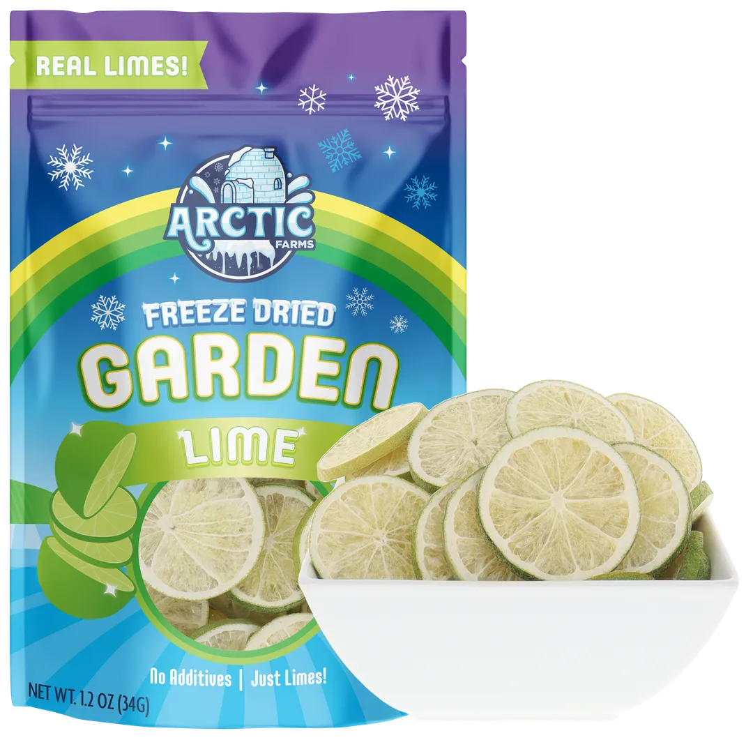 Freeze Dried Lime Slices (100% Real Fruit) (Large Bag)