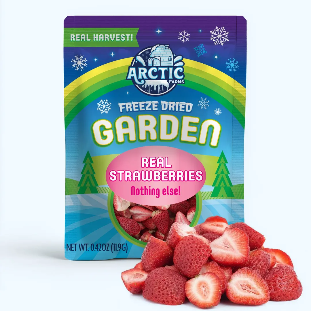 Freeze Dried Strawberry Wholes & Halves (100% Real Fruit) (Small Bag)