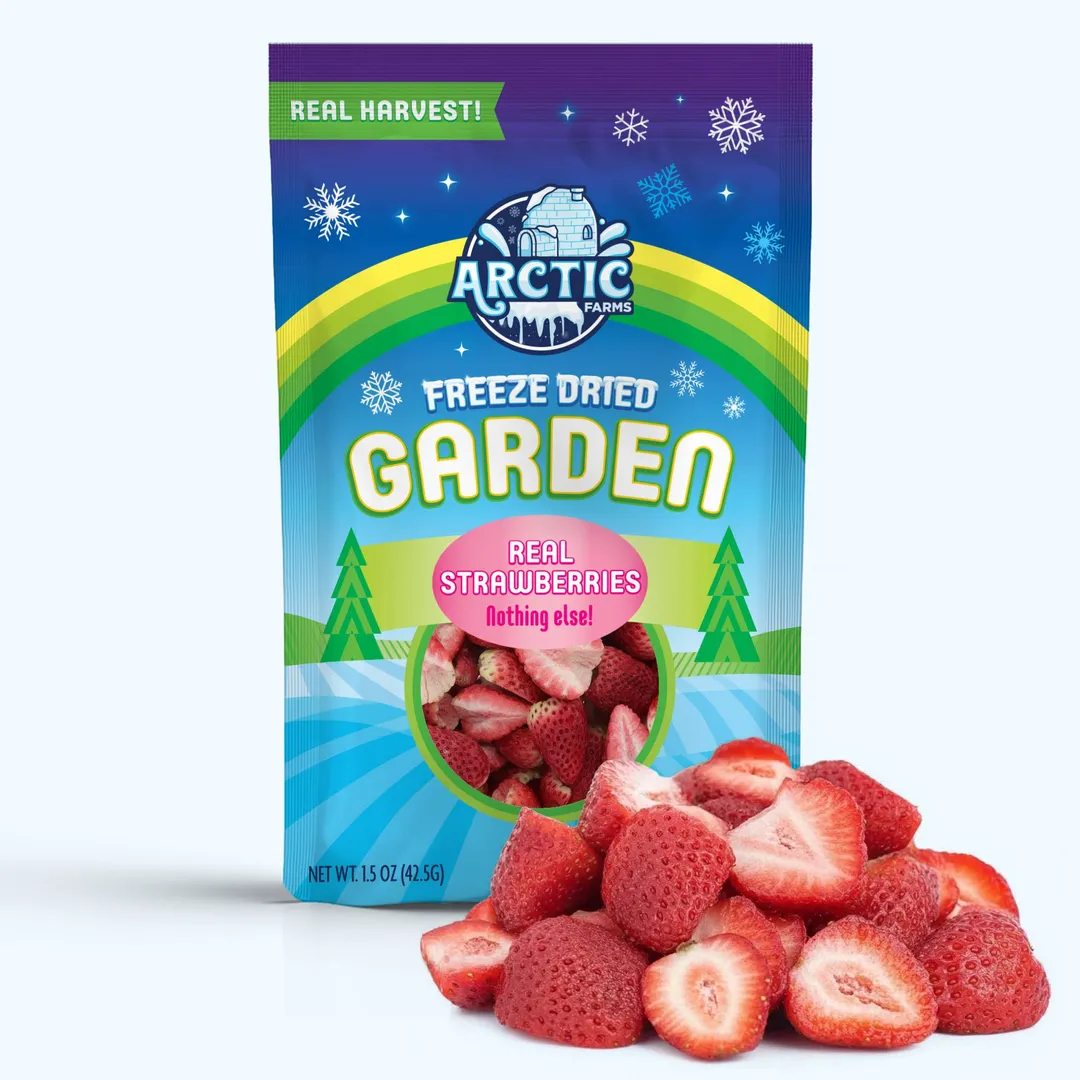 Freeze Dried Strawberry Wholes & Halves (100% Real Fruit) (Large Bag)