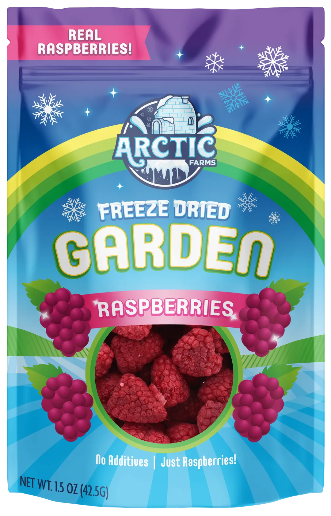 Freeze Dried Whole Raspberry (100% Real Fruit) (Large Bag)