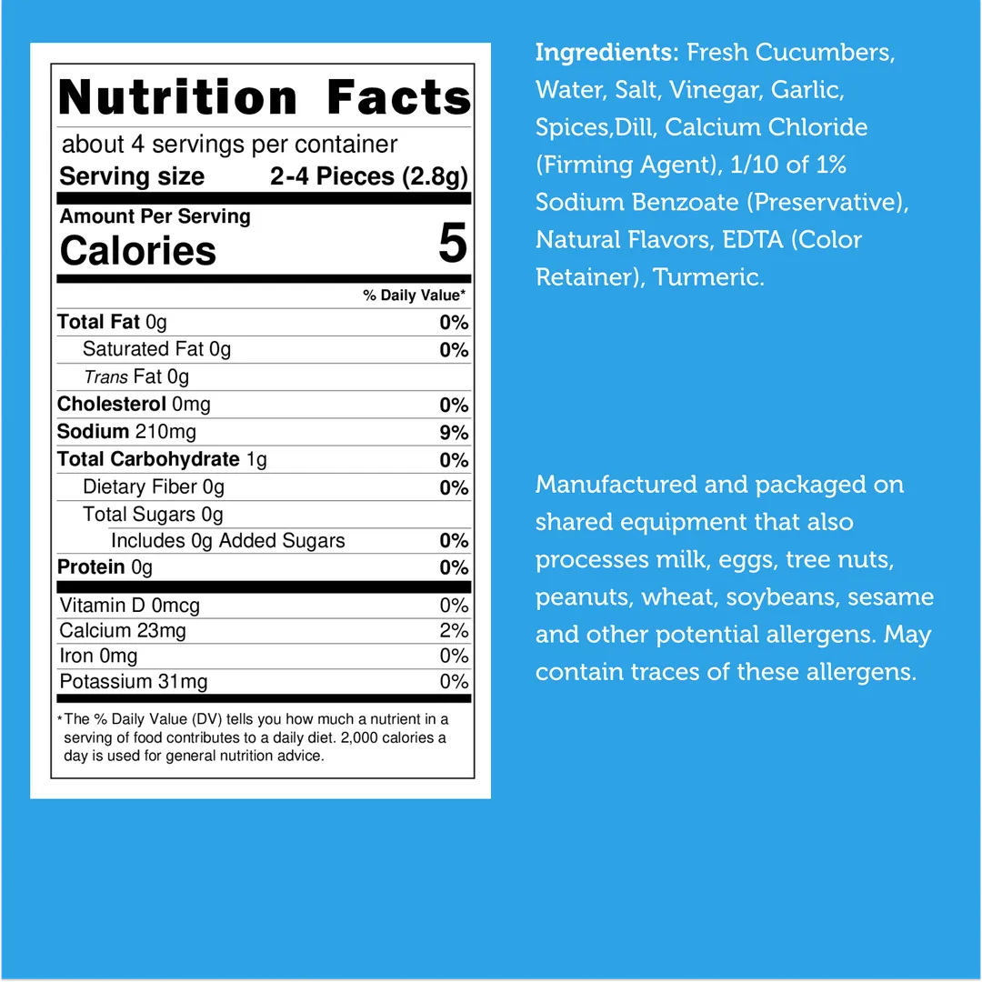 Freeze Dried Dill Pickle Slices (Jersey Pickles) (Large Bag)