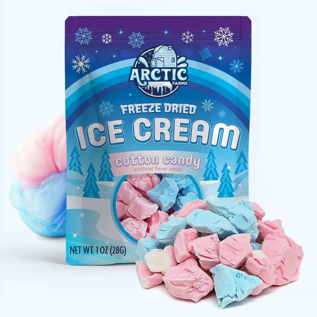 Freeze Dried Ice Cream (Cotton Candy Blue) (Small Bag, 1oz)