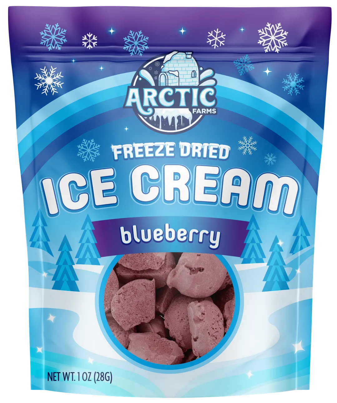Freeze Dried Ice Cream (Blueberry) (Small Bag, 1oz)