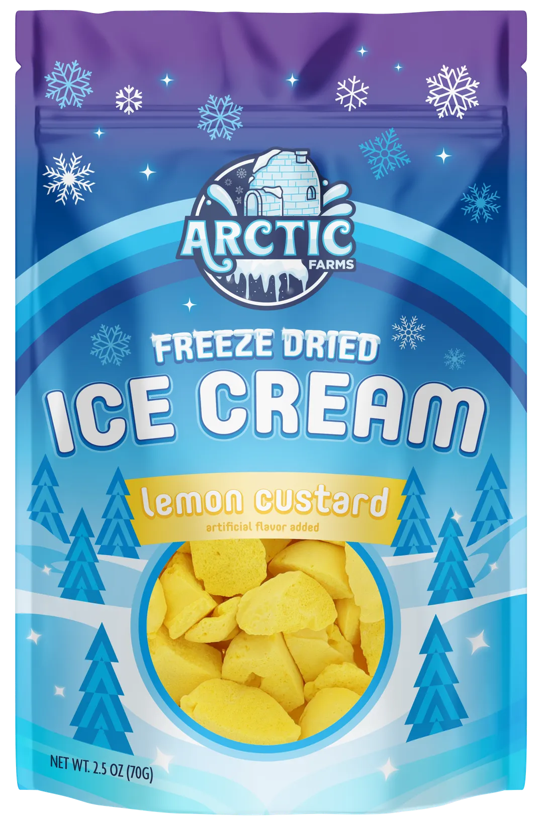 Freeze Dried Ice Cream (Lemon Custard) (Large Bag, 2.5oz)