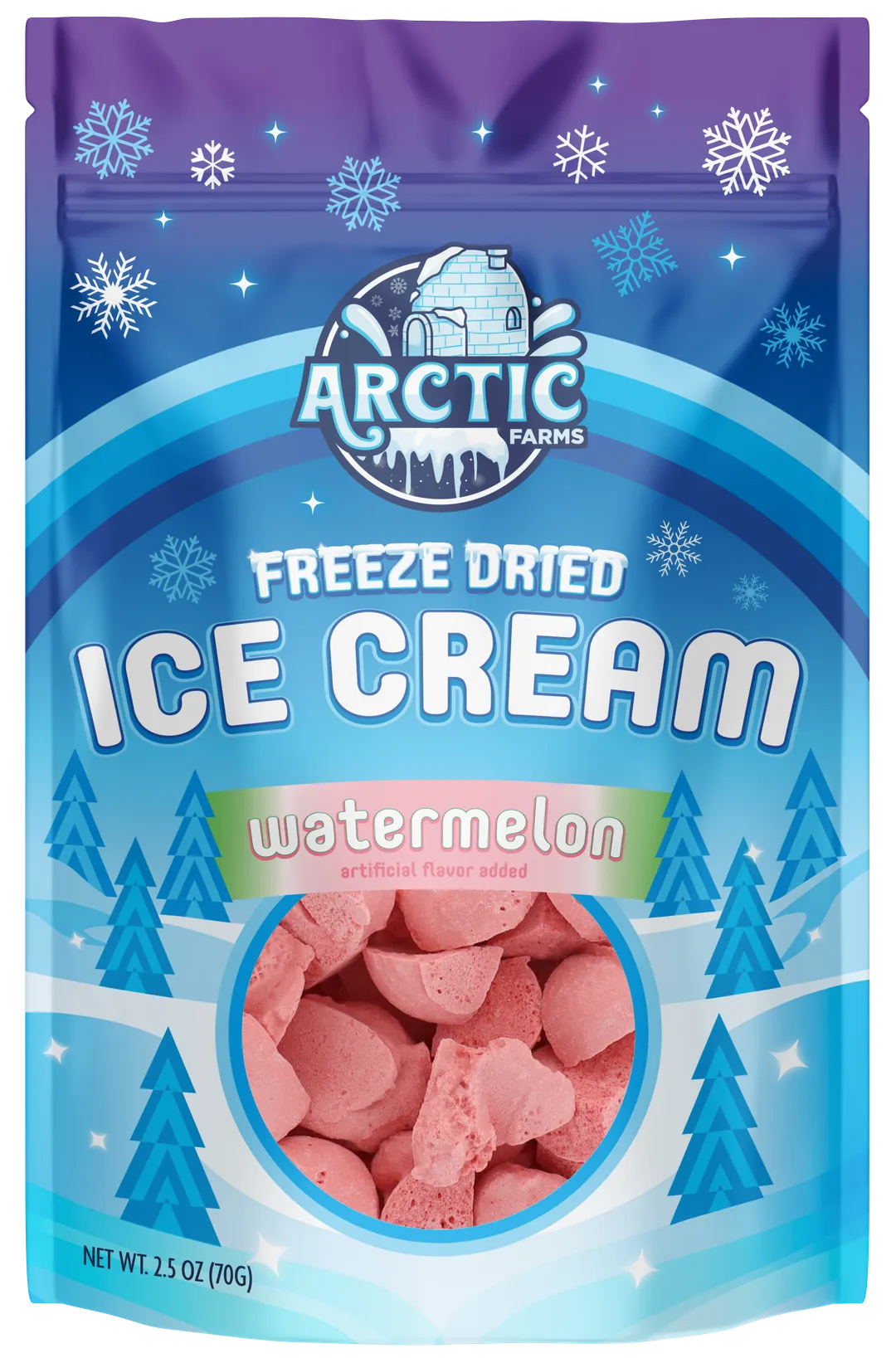 Freeze Dried Ice Cream (Watermelon) (Large Bag, 2.5oz)