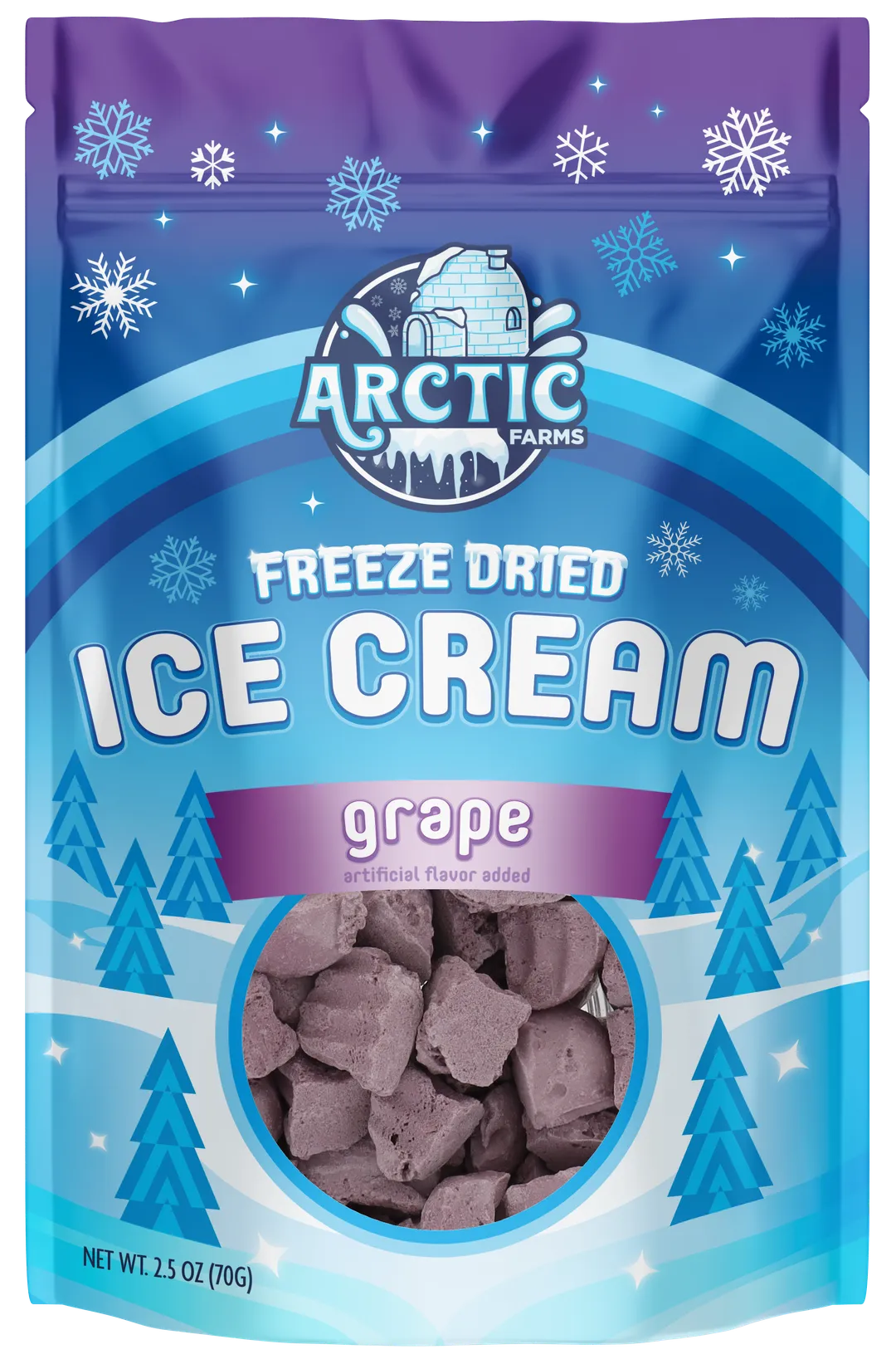 Freeze Dried Ice Cream (Grape) (Large Bag, 2.5oz)