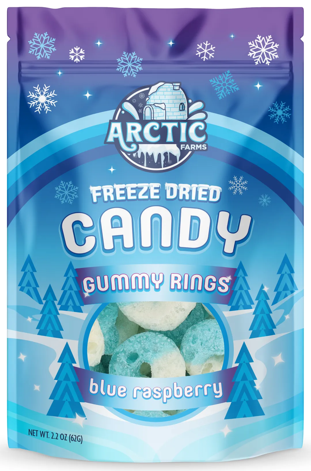 Gummy Rings Freeze Dried Crunchy Candy for Halloween Treat