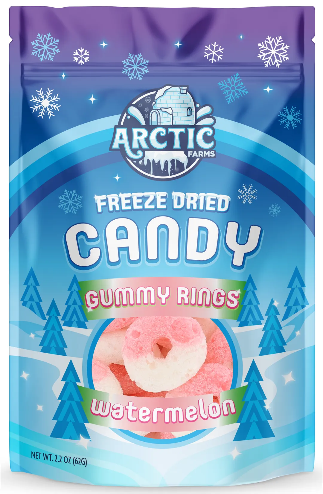 Gummy Rings Freeze Dried Crunchy Candy for Halloween Treat