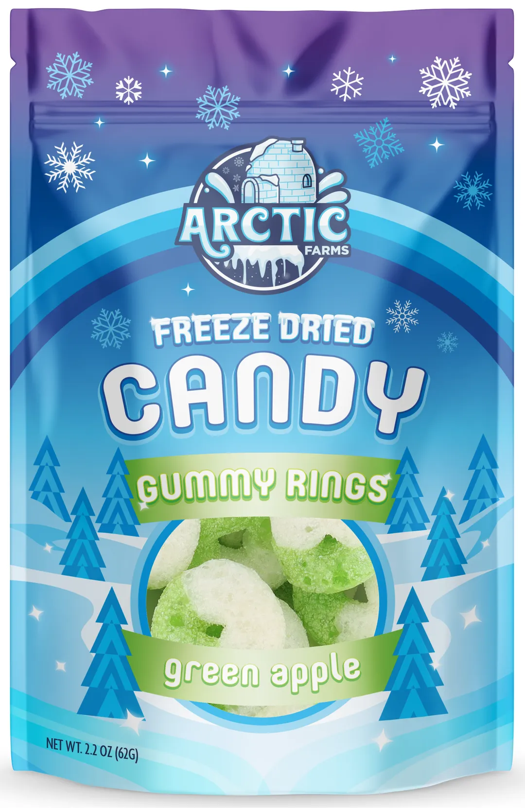 Gummy Rings Freeze Dried Crunchy Candy for Halloween Treat