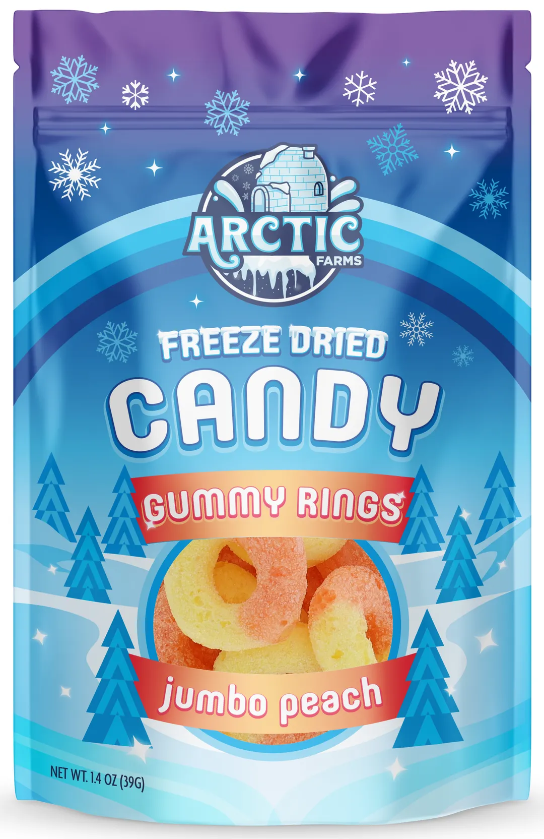 Gummy Rings Freeze Dried Crunchy Candy for Halloween Treat