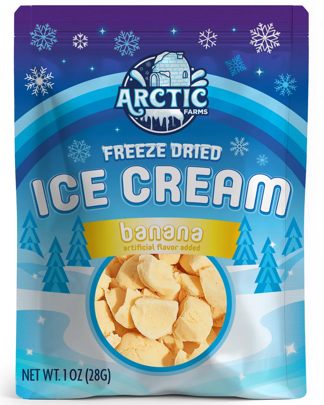 Freeze Dried Ice Cream (Banana) (Small Bag, 1oz)