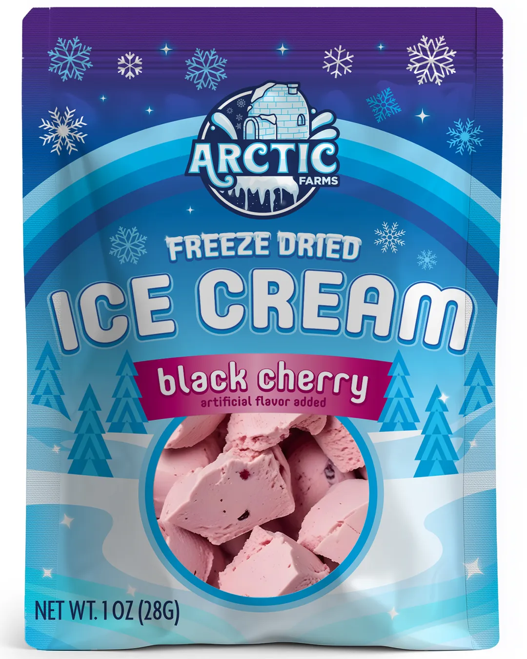 Freeze Dried Ice Cream (Black Cherry) (Small Bag, 1oz)