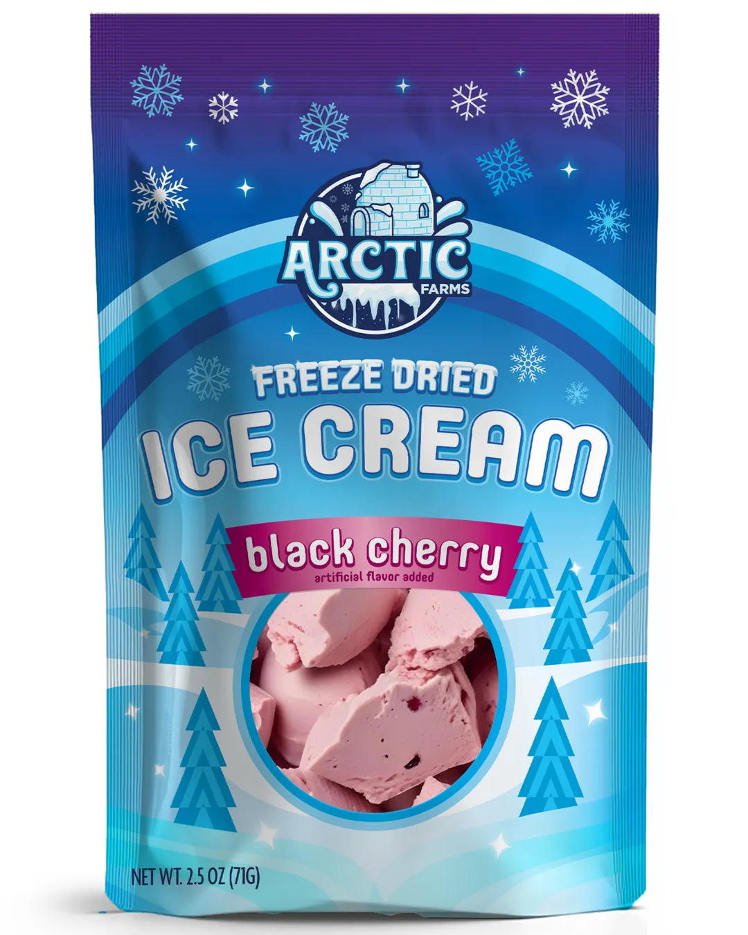 Freeze Dried Ice Cream (Black Cherry) (Large Bag, 2.5oz)