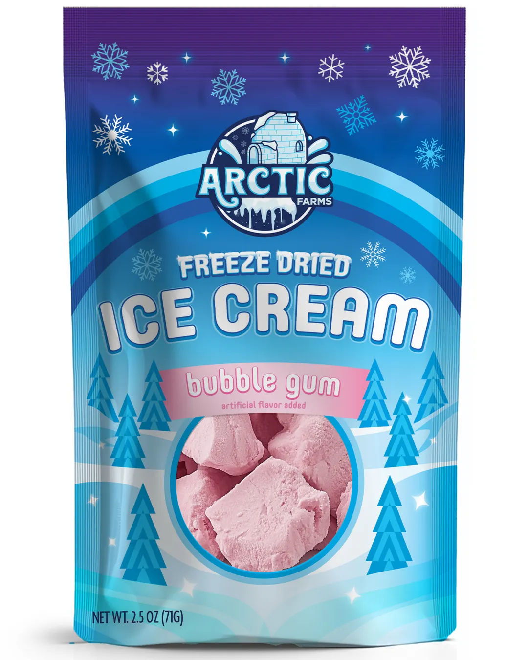 Freeze Dried Ice Cream (Bubble Gum) (Large Bag, 2.5oz)