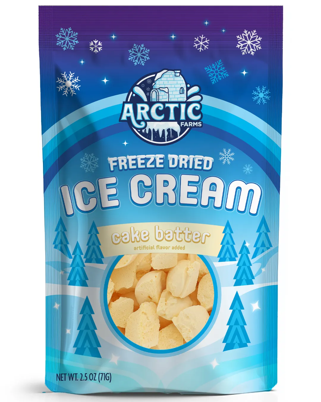 Freeze Dried Ice Cream (Cake Batter) (Large Bag, 2.5oz)