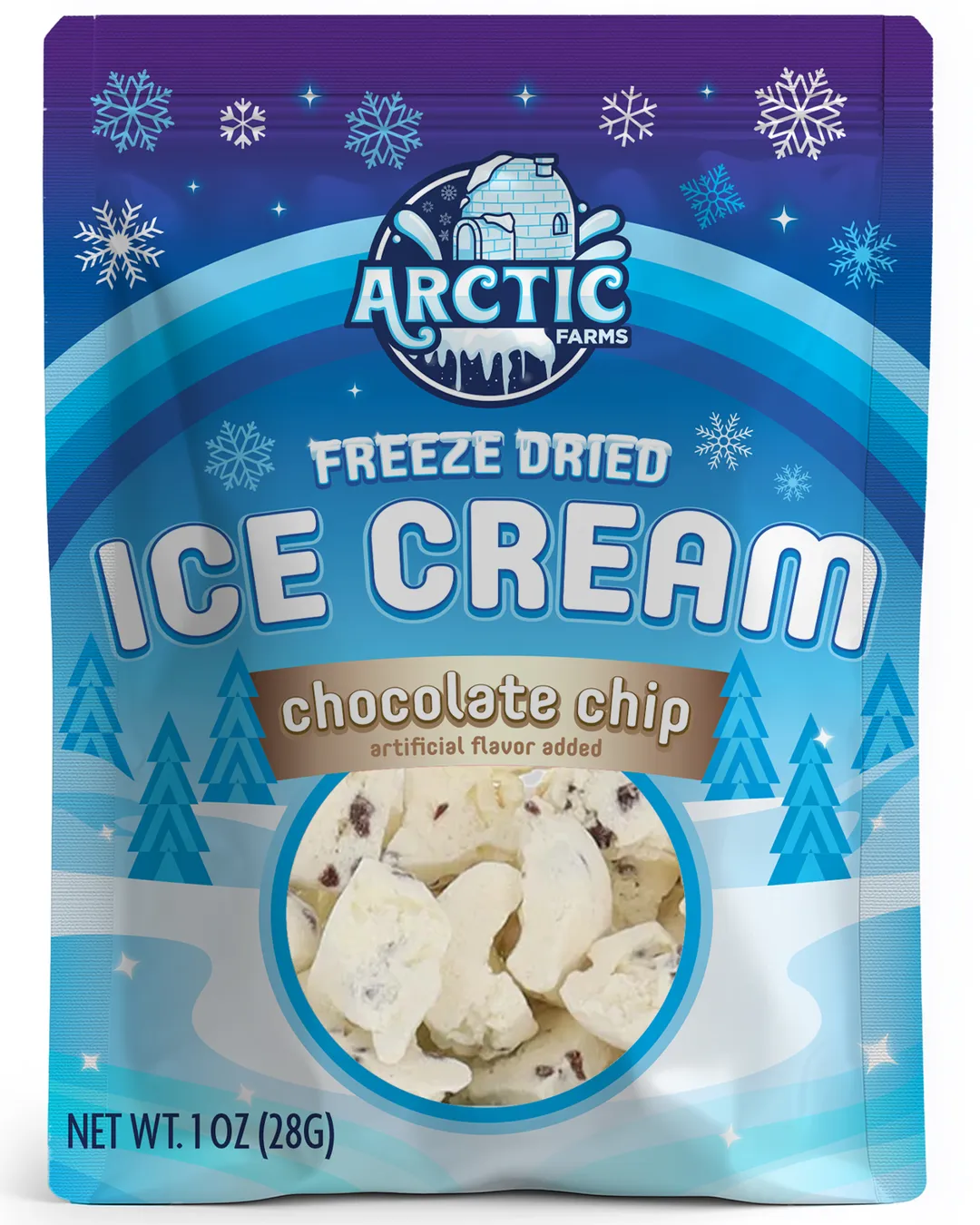 Freeze Dried Ice Cream (Chocolate Chip) (Small Bag, 1oz)