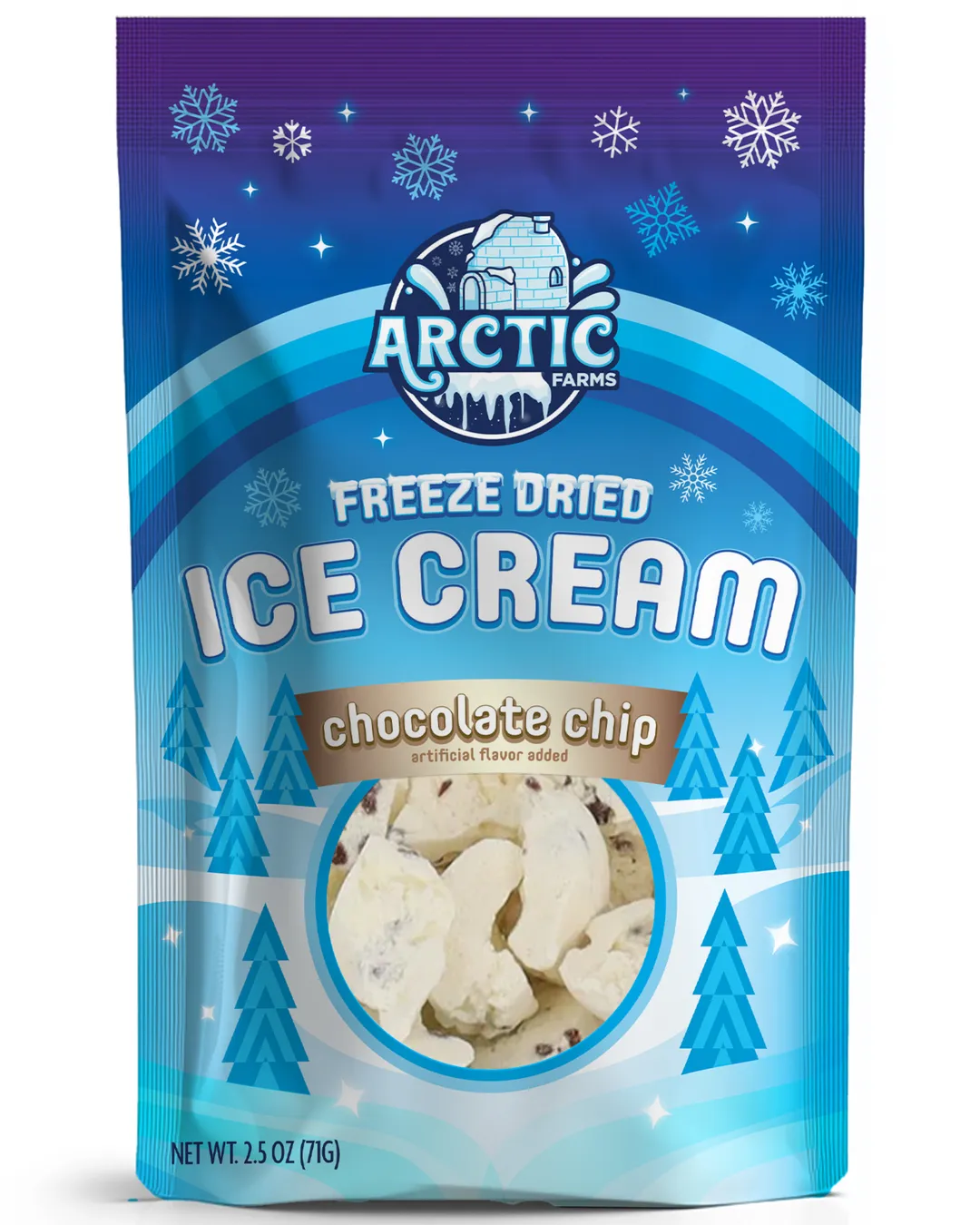 Freeze Dried Ice Cream (Chocolate Chip) (Large Bag, 2.5oz)