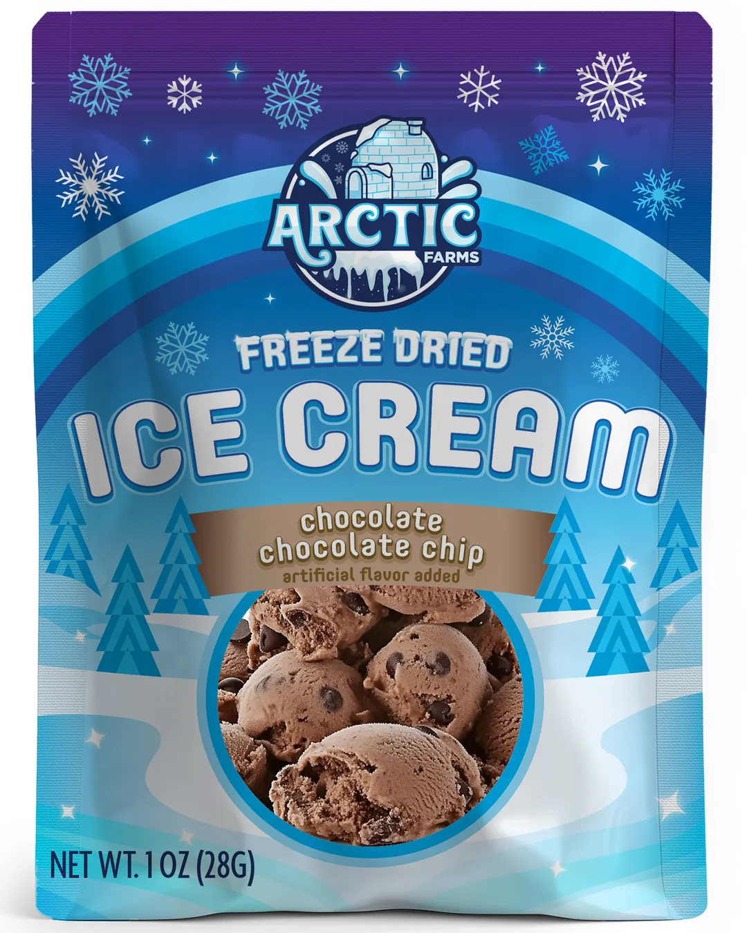 Freeze Dried Ice Cream (Chocolate Chocolate Chip) (Small Bag, 1oz)