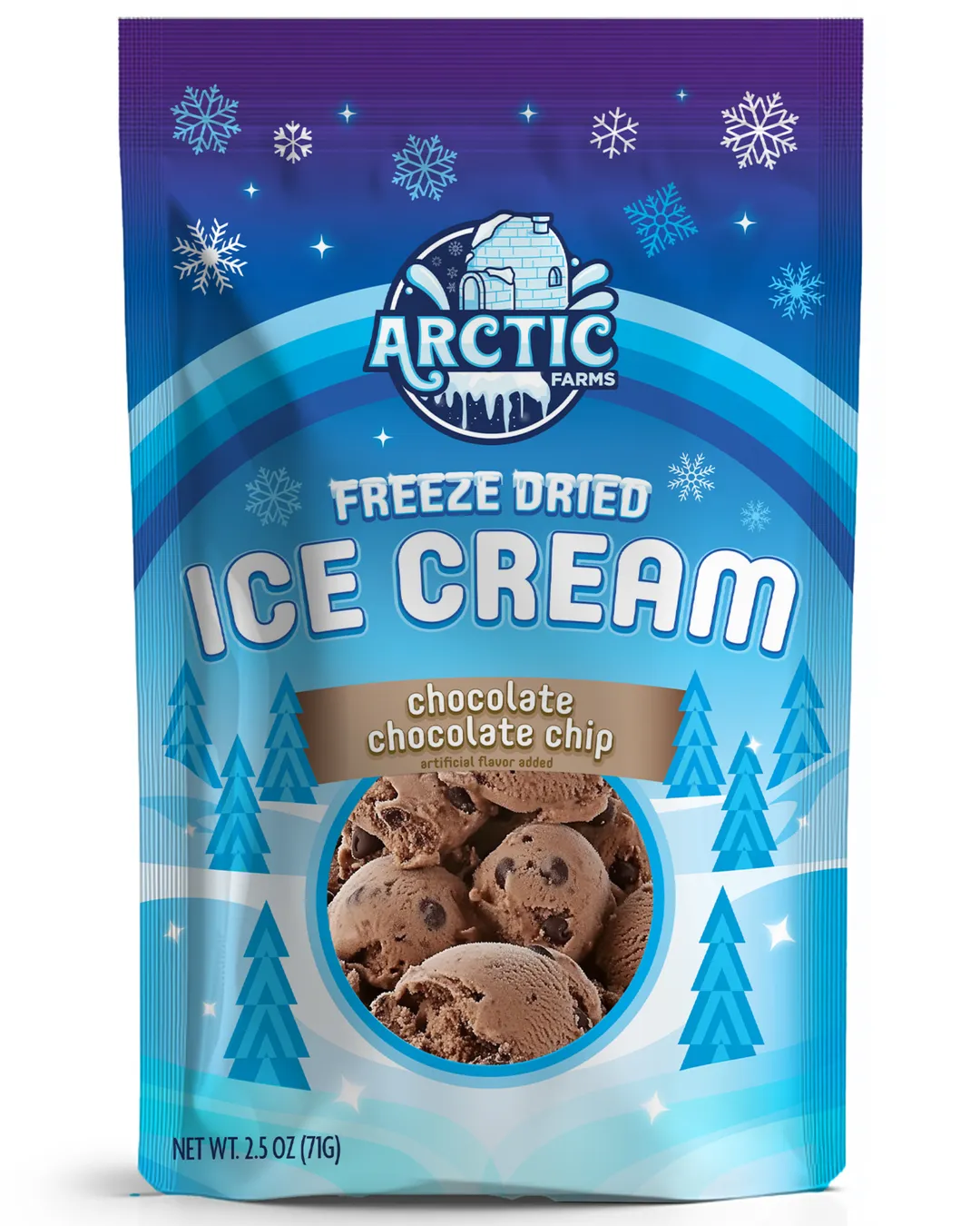 Freeze Dried Ice Cream (Chocolate Chocolate Chip) (Large Bag, 2.5oz)