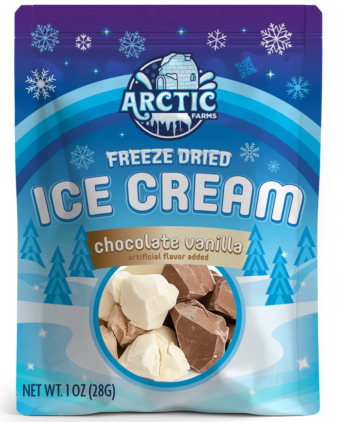 Freeze Dried Ice Cream (Chocolate Vanilla) (Small Bag, 1oz)