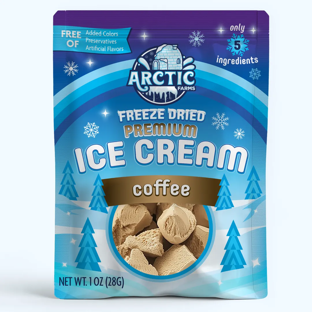 Premium Freeze Dried Ice Cream (Clean Label) (Coffee) (Small Bag, 1oz)