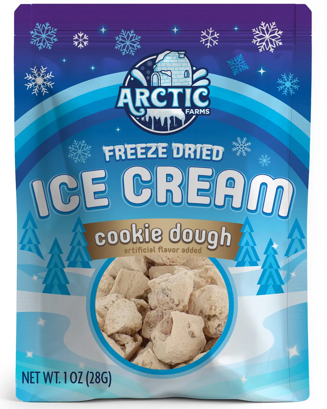 Freeze Dried Ice Cream (Cookie Dough) (Small Bag, 1oz)