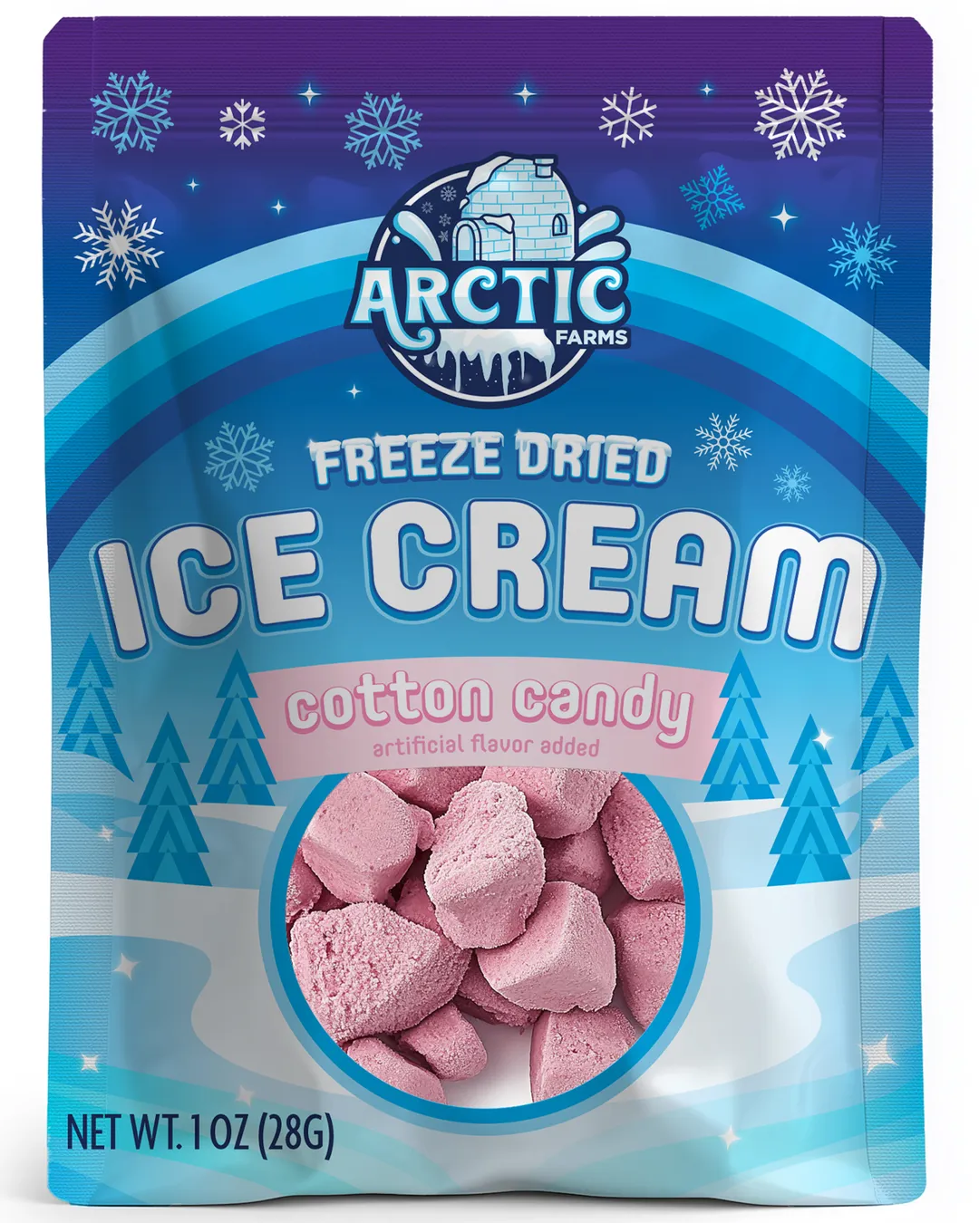 Freeze Dried Ice Cream (Cotton Candy Pink) (Small Bag, 1oz)