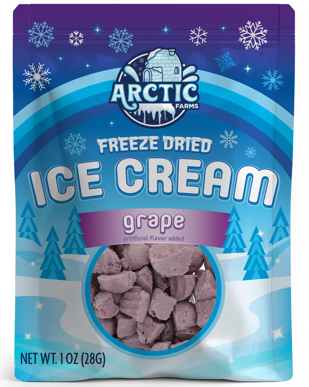 Freeze Dried Ice Cream (Grape) (Small Bag, 1oz)