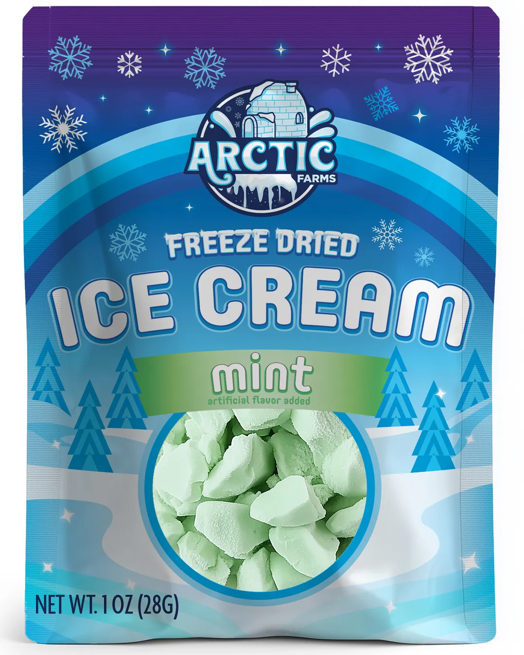 Freeze Dried Ice Cream (Mint) (Small Bag, 1oz)