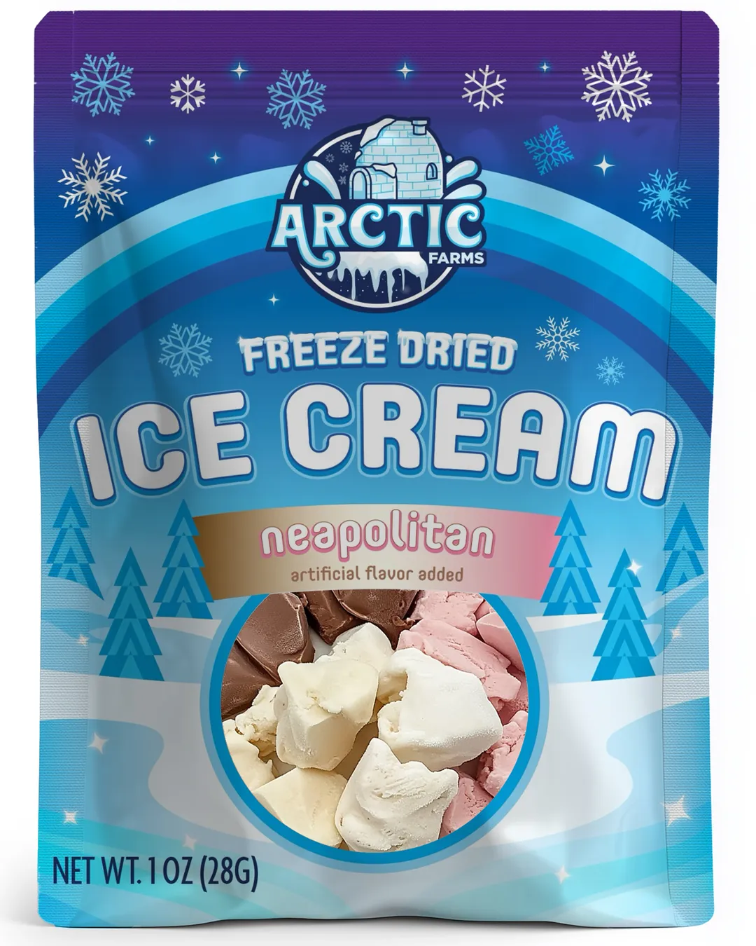 Freeze Dried Ice Cream (Neapolitan) (Small Bag, 1oz)