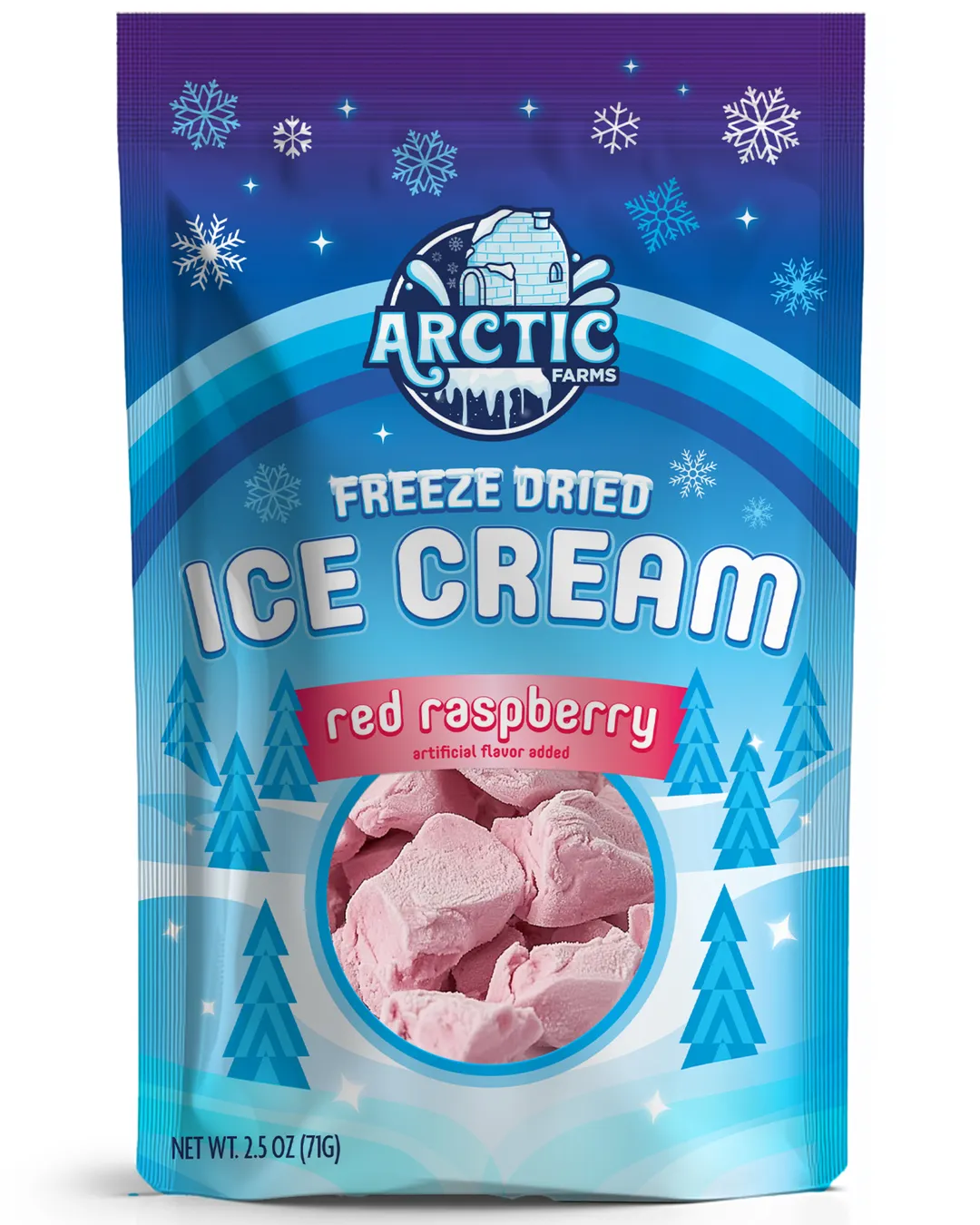Freeze Dried Ice Cream (Red Raspberry) (Large Bag, 2.5oz)
