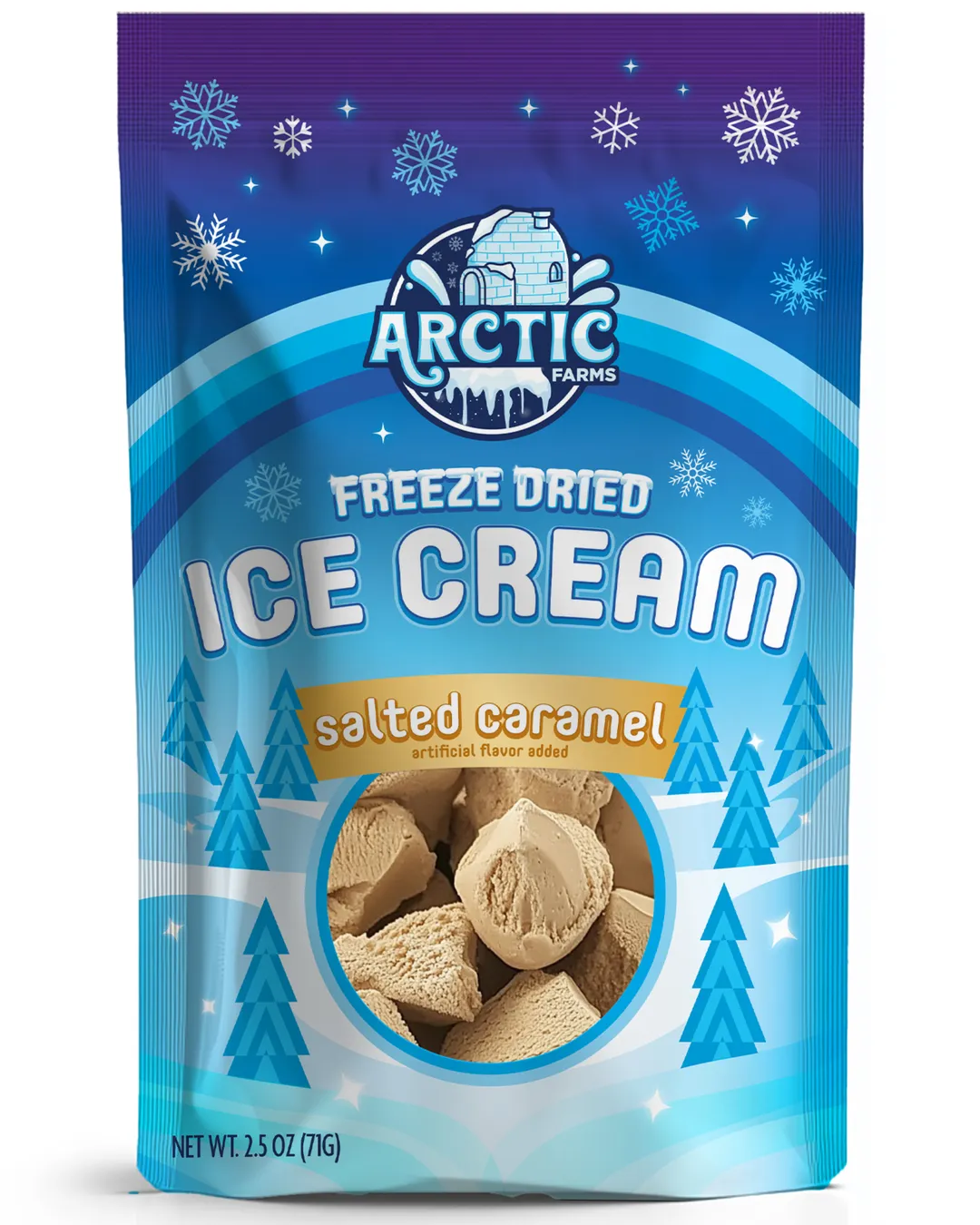 Freeze Dried Ice Cream (Salted Caramel) (Large Bag, 2.5oz)