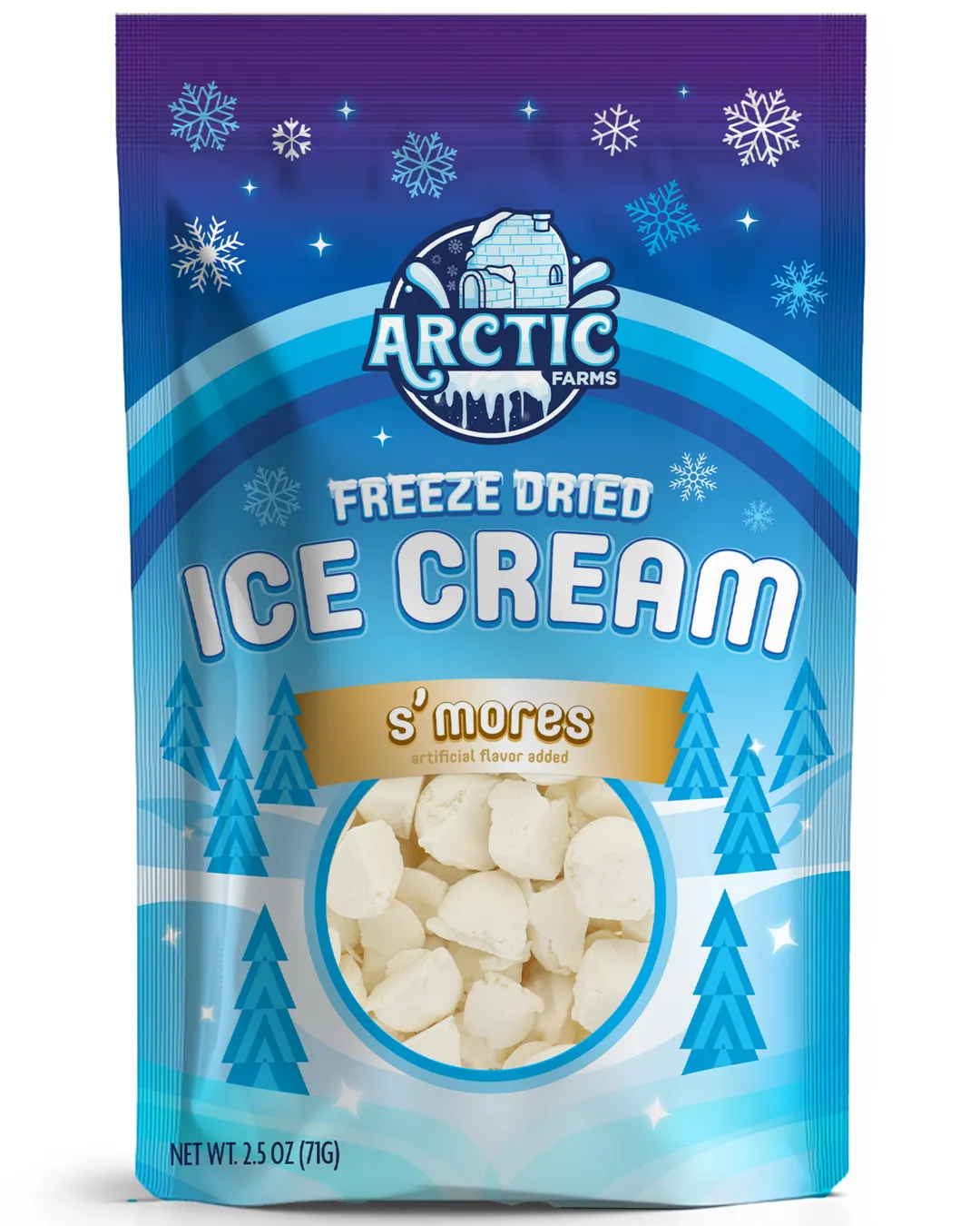 Freeze Dried Ice Cream (S'mores) (Large Bag, 2.5oz)
