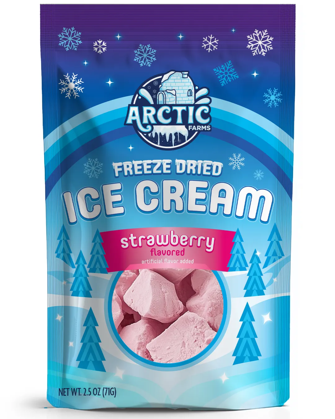 Freeze Dried Ice Cream (Strawberry) (Large Bag, 2.5oz)