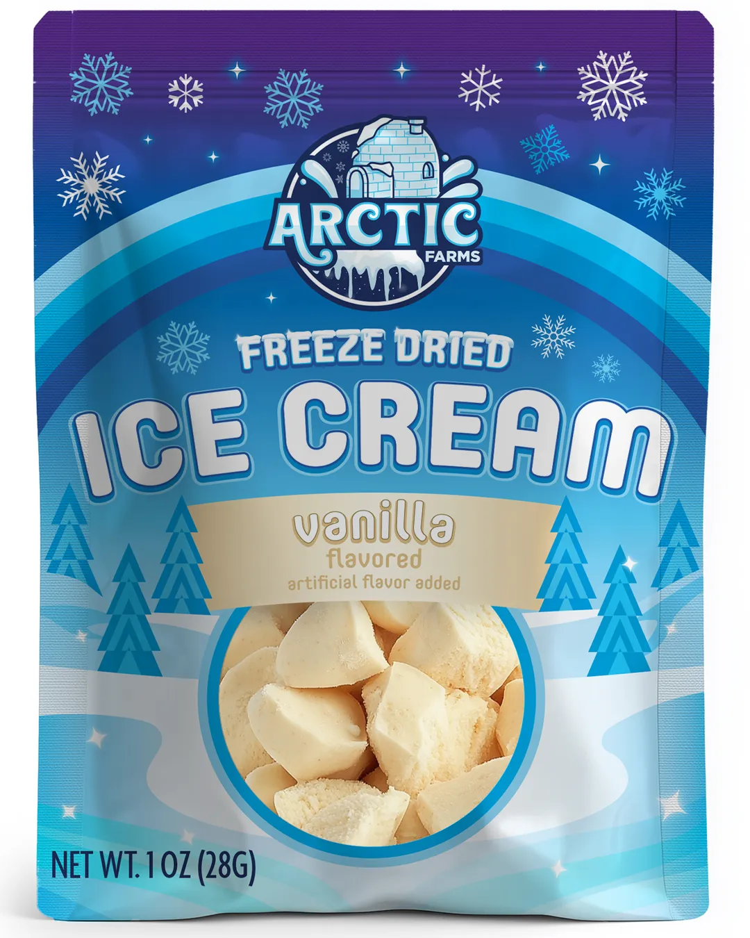 Freeze Dried Ice Cream (Vanilla) (Small Bag, 1oz)